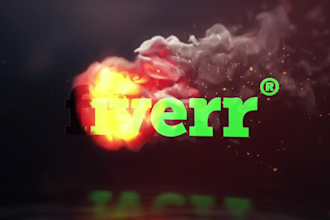 do fire intro video for youtube with your logo
