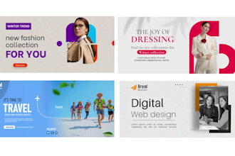 create superb looking web banner, shopify banner, cover