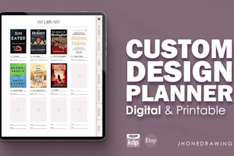 design digital, printable planner, and journal design