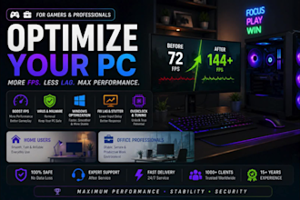 optimize gaming PC, boost fps, fix lag, repair windows