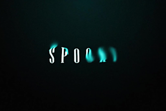 create a ghostly whisper horror title reveal animation