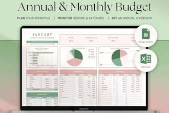 design custom full automation excel google spreadsheet budget planner template