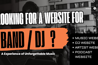 create music website for artist dj producer band