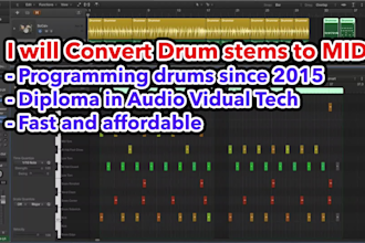 convert individual drum tracks to midi