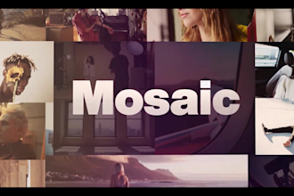 create modern and unique photo mosaic video