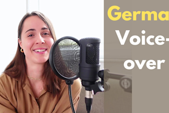 record a warm german female voiceover for audiobooks and more