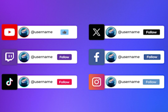 create custom animated social media popups