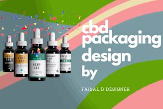 design pro hemp, cbd label and box package design