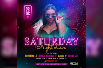 design animated flyer and motion video party flyer