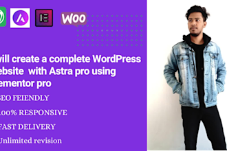 create unique wordpress website with elementor pro and astra pro