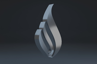 create a 3d rotating logo animation spin loop or GIF