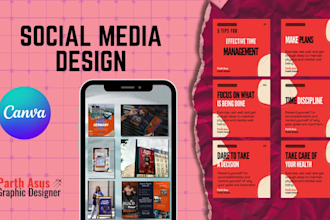 design anything in canva,  I will design social media post in canva,