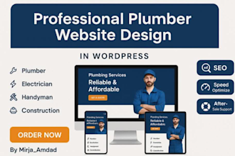 create a responsive plumber, handyman, electrician, contractor wordpress site