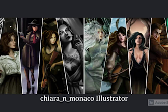 draw for you a thriller horror noir illustration for you