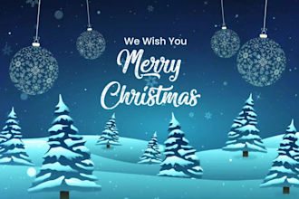 create christmas and new year greeting videos and animation cards with your logo