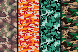 create camouflage patterns for your textile and fabric print
