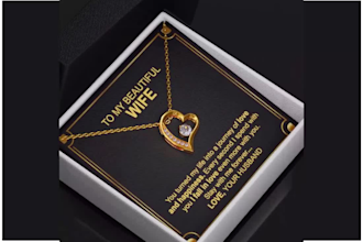 create 3d message card jewelry video mockup, pod necklace animation