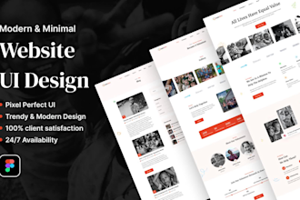 do clean website ui ux design or website ui design with figma