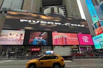 add your content or nft on this times square billboard, new york, in this video