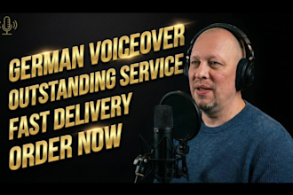 record a professional distinctive german male voice over for you