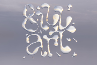 make a custom typeface with molten chrome effect, chrometype