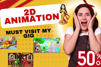 create 2d animated rhymes for youtube