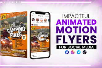 design animated motion video flyer