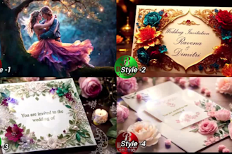 make wedding invitation video in premium classic style