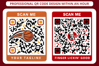 make custom and unique qr code design with your logo in a template
