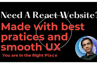 be your expert react js dev for responsive website development
