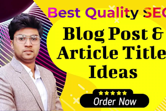 research article or blog title ideas with SEO keywords