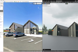 create 3d building for game with pbr textures and lod