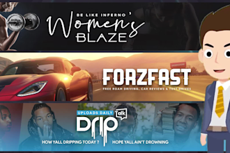 design eye catching youtube channel art banner and logo to boost your brand