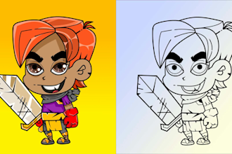do desigh vector art ,characters,chibi,fantasy,mosters