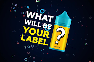 design label  packaging for e liquid and vape products