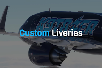 create msfs 2020 and 2024 virtual airline livery for microsoft flight simulator