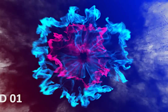 create youtube intro smoke video logo animation