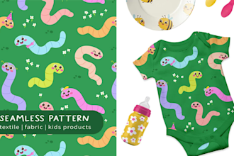 create a seamless pattern for fabric and kids products