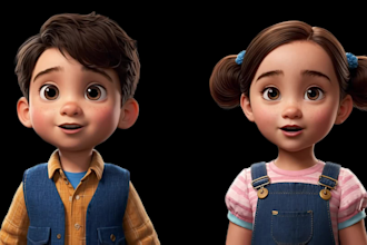 design your 3d pixar style ai character