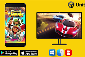 unity game development in unity 3d, android, ios, web, PC