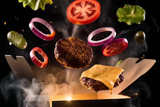 create a stunning 3d food animation commercial video for your brand