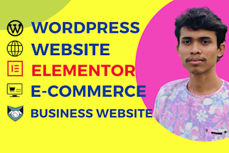 customize ecommerce website, responsive website, using elementor pro