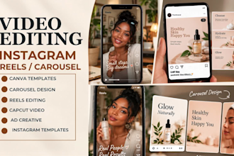 video editing for instagram reels ugc style creation, instagram carousel design
