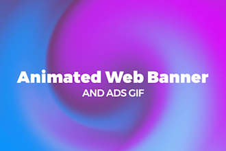 design animated web banner in lottie file gifs