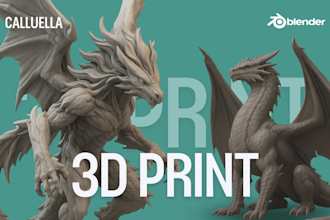 sculpt 3d printing stl file and 3d character model for dnd fantasy miniatures