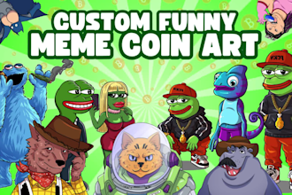 draw custom meme coin for your web and social media