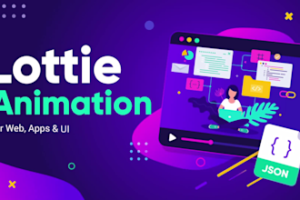 create lottie json animation for your website or app