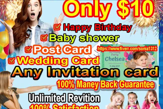 do wedding invitation, save the date, thank you card in 6hrs