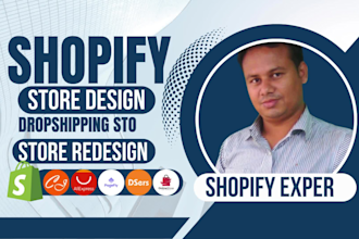 design, redesign shopify store, shopify website, shopify dropshipping store