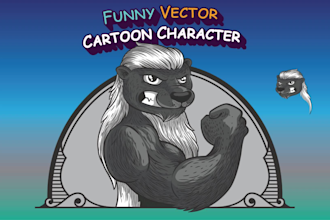 draw funny  vector cartoon characters and meme coin art